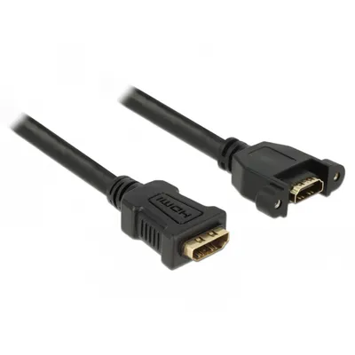 Produktbild von DeLOCK 85466, 1 m, HDMI Typ A (Standard), HDMI Typ A (Standard), 3840 x 2160 Pixel, 10,2 Gbit/s, Schwarz