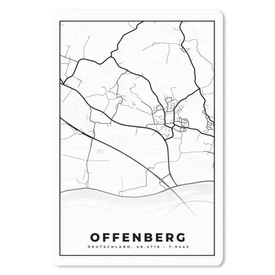 Produktbild von MuchoWow® Mauspad Mousepad Offenberg - Stadtplan - Karte 40x60 cm - Mousepads - Maus Mat - Pad - Mausunterlage - Schreibtisch Accesoire