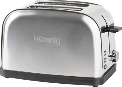 Produktbild von H.Koenig TOS7 Toaster / 2 Scheiben / 6 Bräunungsstufen / 850 W / Edelstahl / silber