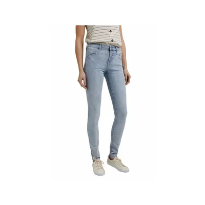 Produktbild von Esprit Damen Jeans Skinny Hose Blue Bleached Stretch Denim Slim Mid Waist