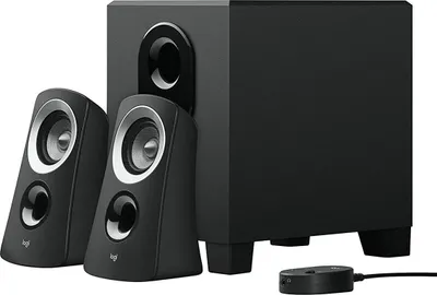Immagine prodotto di Logitech Z313 980-000413 Sistema di altoparlanti per PC, 2 altoparlanti attivi, subwoofer, 25 watt RMS, uscita per cuffie, telecomando a filo