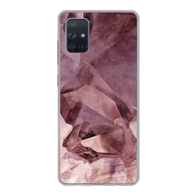 Produktbild von MuchoWow® Handyhülle Schutzhülle Hülle für Samsung Galaxy A71 Kristalle - Natursteine - Edelsteine und Mineralien Silikon Softcase Handy Hülle - Kartenbesitzer
