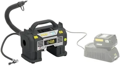 Immagine prodotto di Compressore pompa aria FARTOOLS 18V, 1100KPA, 11 bar, display digitale, incl. caricatore per accendisigari