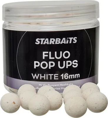 Obrázek produktu pro Starbaits Boilies Fluo Pop Ups White 70g 12mm