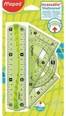 Obrázok produktu pre Geometrická súprava Maped Mini Flex, nerozbitná, 4 kusy