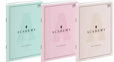 Zdjęcie produktu dla Zeszyt A4/60K kratka Academy Pastel (5szt) - INTERDRUK