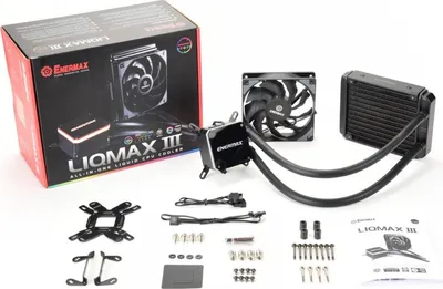 Produktbild von Enermax Liqmax III, All-in-One-Flüssigkeitskühler, 12 cm, 500 RPM, 2000 RPM, Schwarz