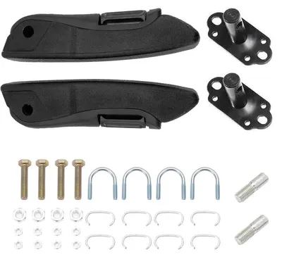 Produktbild von Armlehne Autoarmlehne Mittelarmlehne - Verstellbar 0-120 Grad - 38,5 cm - Set mit 2 Stück - Universal für Wohnmobil, Transporter, Boot und LKW