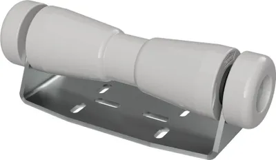 Produktbild von Polyurethan Kielrolle mit Halter B inkl. Endkappen Bootstrailer Sliphilfe verzinkt SUPROD, 250 mm (+ EC), grau