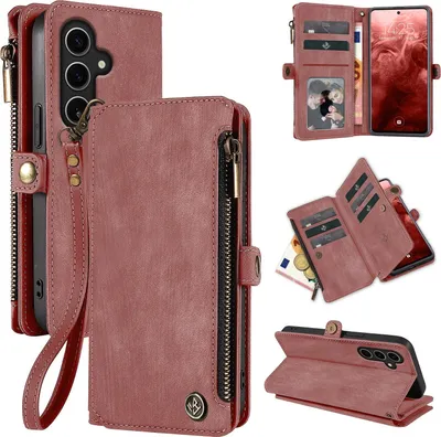 Produktbild von Handy Hülle für Samsung Galaxy S24 Geldbeutel Geldbörse RFID Schutz Klapphülle Cover Schutzhülle Wallet Farbe: Rosa
