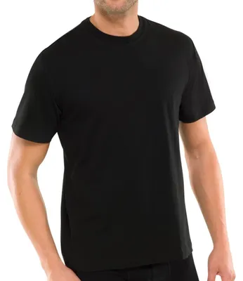 Productafbeelding van Schiesser heren 2-pack zwarte T-shirts