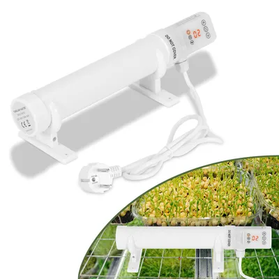 Immagine prodotto di Riscaldatore elettrico per serre ISOISL, 60 W, con timer, riscaldatore a tubi da 340 mm