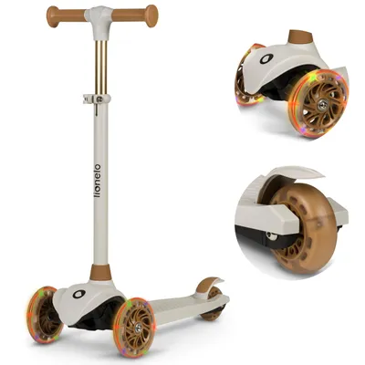 Image de Lionelo JESSY Balance-Roller pour enfants à partir de 3 ans jusqu'à 50 kg - Gris Marron