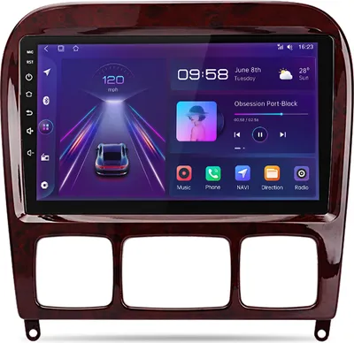 Produktbild von 9" Android12 Autoradio 4Core für Mercedes Benz S Klasse W220 S280 DAB+ WIFI Navi SWC GPS BT 1+32G