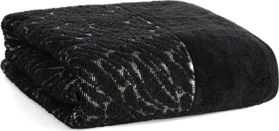 Image de EUROFIRANY | Serviette - serviette de bain - 50 x 90 cm - noir - coton