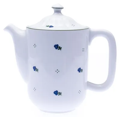 Produktbild von Porzellan-Teekanne, blaue Blumen, 1,15 l, G. Benedikt