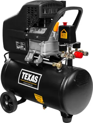 Produktbild von TEXAS TKP 2400 Druckluft Kompressor ölgeschmiert (1200 Watt Leistung, 24 Liter Drucktank, 8 bar Arbeitsdruck, 2 Schnellkupplungen, 2 Manometer)