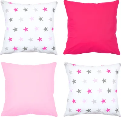 Produktbild von Amilian 4er Set, 45x45 cm 18x18 inch; Dekoratives Kissen, Dekokissen mit Füllung mit Kissenbezug; Sofakissen für Wohnzimmer Kinder Deko