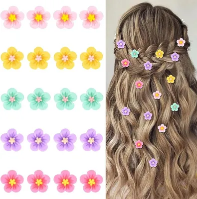 Blumenhaarnadeln - Haaraccessoires - Brautfrisur - farbenfroh - dekorativ - niedlich - Hochzeit - 20 Stück - Mädchen und