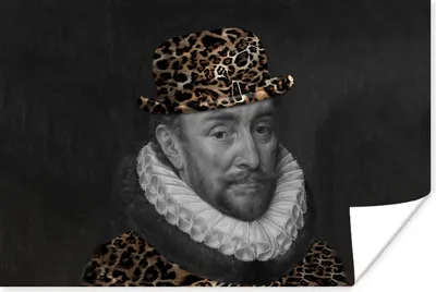 Produktbild von MuchoWow® Poster Wilhelm von Oranien - Pantherdruck - Kunst 30x20 cm - Plakate - Print