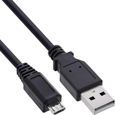 Produktbild von InLine® Micro-USB 2.0 Kabel, USB-A Stecker an Micro-B Stecker, 0,5m