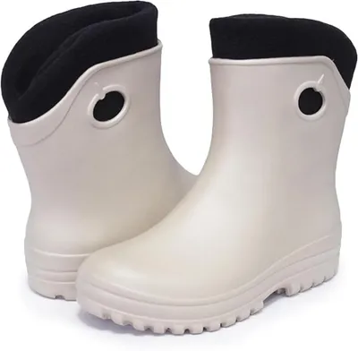 Produktbild von Leichte Gummistiefel Damen EVA gefütterte Garten Regenstiefel Boots Stiefeletten