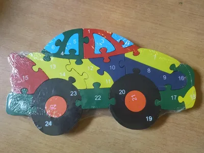 Produktbild von 7&7 Holzauto Puzzle 28x15 cm Lernspielzeug