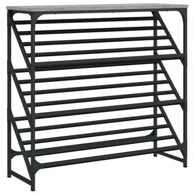 Obrázek produktu pro vidaXL Regál na boty Grey Sonoma 90x30x85 cm odvozený výrobek ze dřeva