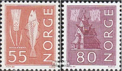 Produktbild von Briefmarken Norwegen 1963 Mi 504y,506y (kompl.Ausg.) postfrisch Freimarken