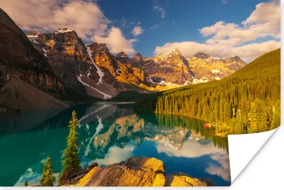 Produktbild von MuchoWow® Poster Sonnenaufgang im Banff National Park in Nordamerika 90x60 cm - Schlafzimmer