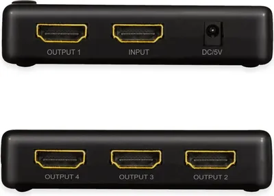 Produktbild von LogiLink HD0036, HDMI, 4x HDMI, Schwarz, Acrylnitril-Butadien-Styrol (ABS), 340 MHz, DTS, DTS-HD Master Audio, Dolby Digital, Dolby TrueHD