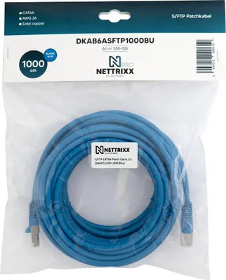 Obrázok produktu pre NETTRIXX - Káblová príchytka CAT6A SFTP 1000 cm čierna - 550026