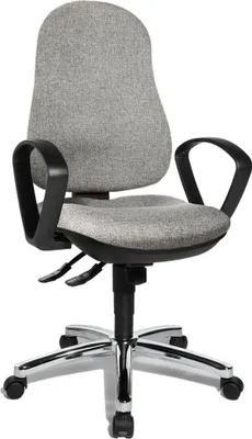 Produktbild von Topstar Bürostuhl Syncro Steel, 8929 G23 hellgrau, chrom Stoff