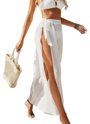 Productafbeelding van Damen strandjurk "Sarong Pareo", geschikt voor strandvakanties. Lange zomerjurk, strandkleed, omslagdoek voor bikini