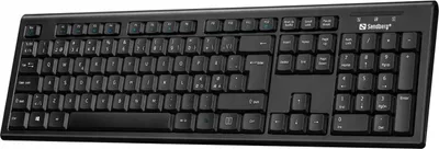 Zdjęcie produktu dla Sandberg USB Wired Office Keyboard Nord, Pełnowymiarowy (100%), Przewodowa, USB, Membranowa, QWERTY, Czarny