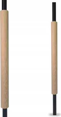 Immagine prodotto di Balaustre - Balaustre - 90 cm - Legno di quercia - Acciaio inox nero - ⌀ 25 mm - Ringhiera - Interno