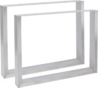 Immagine prodotto di Gambe del tavolo Moderno - Personalizzato - Facile da montare, acciaio di alta qualità | Colore: Acciaio inox | Dimensioni: 90 cm