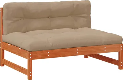 Produktbild von vidaXL Garten Mittelssofa Massives Kiefernholz Wachsbraun