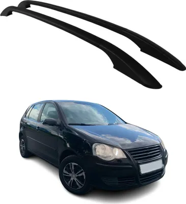 Image de Barres de toit longitudinales pour VW Polo IV 2001-2009 en Alu noir