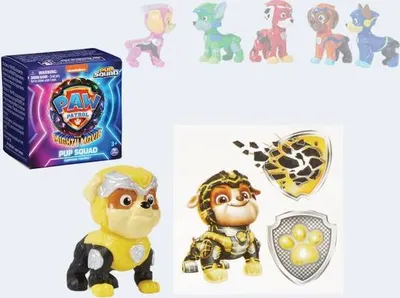 Produktbild von PAW Patrol , Pup Squad Mini-Spielfiguren, unterschiedliche Charaktere zum Sammeln in Überraschungsverpackung, 3 Jahr(e), Paw Patrol, Beige, Schwarz, Blau