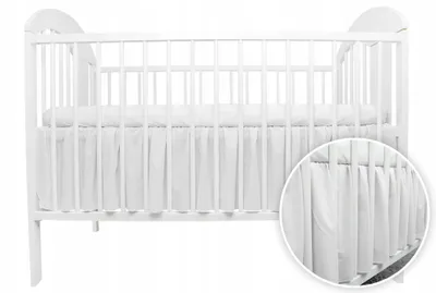 Produktbild von Ankras Spannbettlaken mit Rüsche 120x60 Weiß Baumwolle