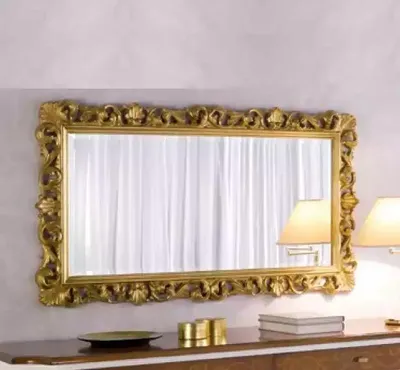 Image de Miroir Miroir mural Designer Hall d'entrée Salle de bains Bois Design 151x85