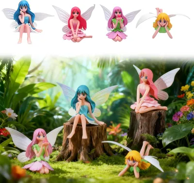 Produktbild von Gartenfiguren Set 4 Stück, für Gartendekoration
