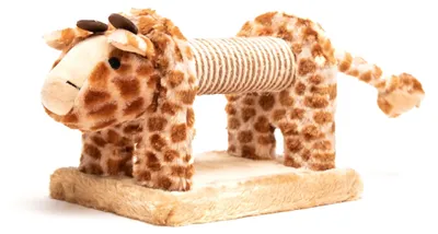 Image de Arbre à gratter pour chat, en peluche et en sisal, dimensions 56x18x18 cm, idéal pour l'entretien des griffes
