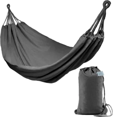 Produktbild von Doppel-Hängematte Grau - 190x155cm - 1 oder 2 Personen