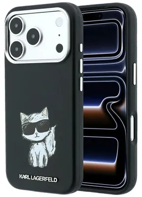 Obrázok produktu pre Karl Lagerfeld, motív Choupette, skica, puzdro MagSafe pre Apple iPhone 18 Pro Max / 17 Pro Max, čierna farba