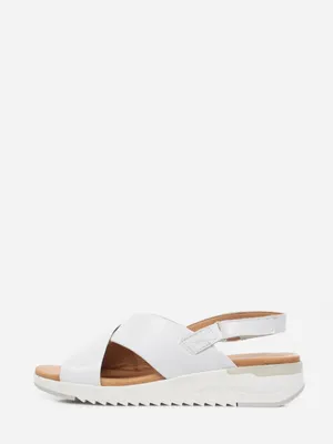 Produktbild von Caprice Damen Sandale Sandalette Leder Keilabsatz 9-28702-20, Größe:38 EU, Farbe:Weiß