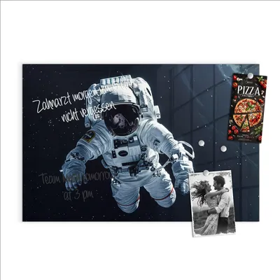 Produktbild von Magnettafel 90x60cm Pinnwand Whiteboard beschreibbar - Astronaut im All