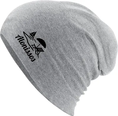 Produktbild von Huuraa Beanie Alonissos Inselmotiv Griechenland Heather Grey One Size Baumwolle und Elasthan Mütze Geschenkidee