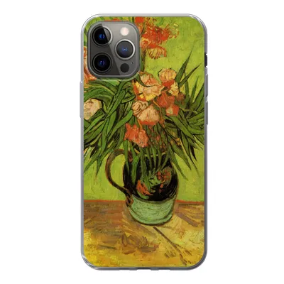 Produktbild von MuchoWow® Handyhülle Schutzhülle Hülle für iPhone 13 Pro Stillleben Vase mit Oleander und Büchern - Vincent van Gogh Silikon Softcase Handy Hülle - Handy-Tasche